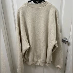 Los Angeles apparel scour fleece sweater in heather cream color